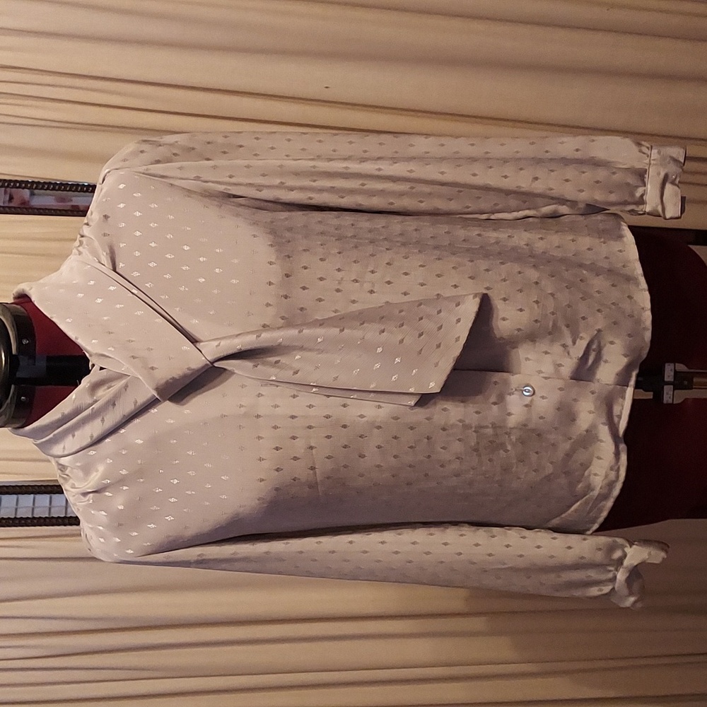 Vintage Women's Blouse, Gray, Size 12